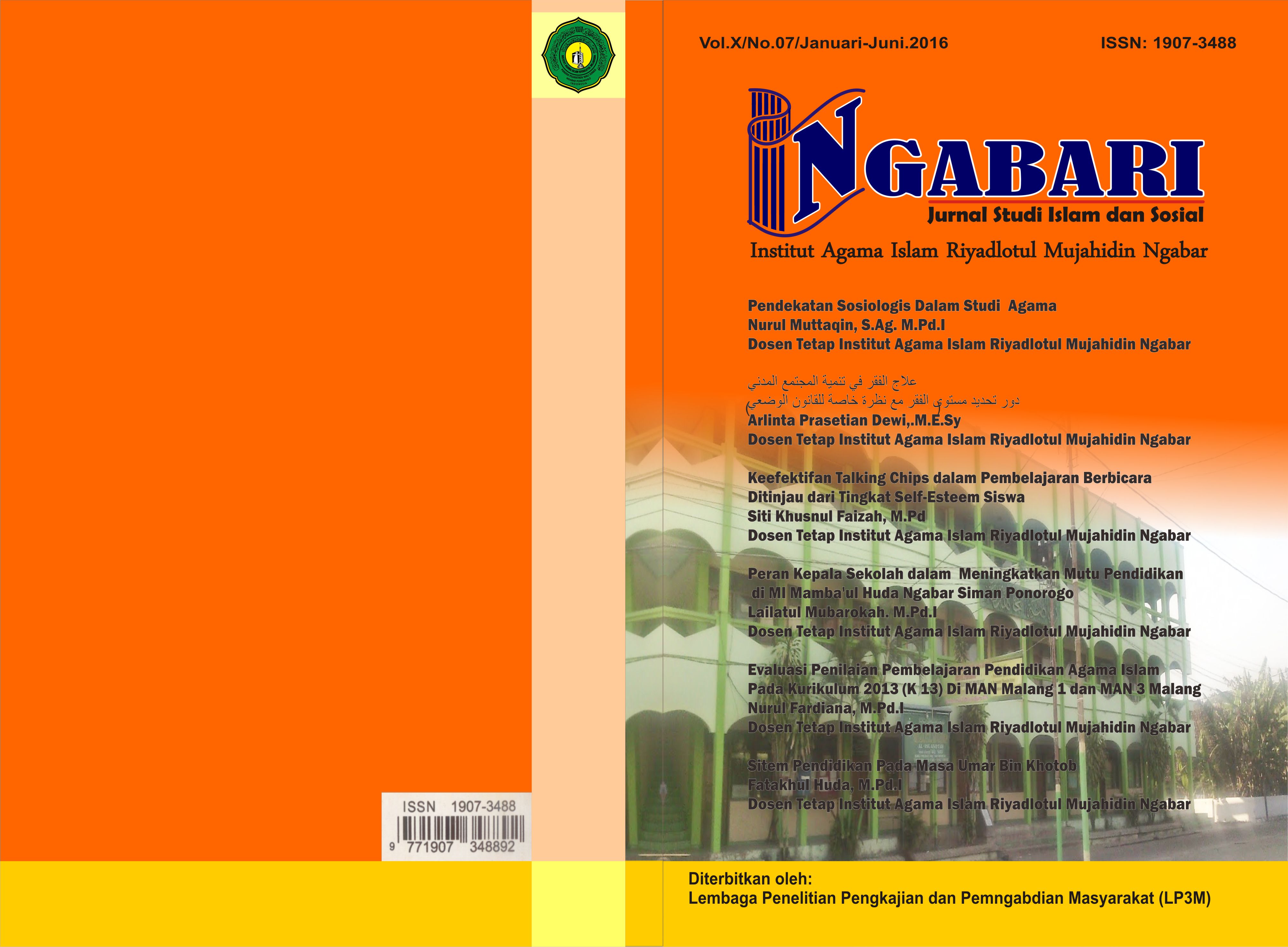 NGABARI JURNAL STUDI ISLAM DAN SOSIAL merupakan salah satu dari beberapa jurnal Isntitut Riyadlotul Mujahin Ngabar Ponorogo yang fokus kepada segala bentuk penelitian tentang pendidikan islam dan sosial 